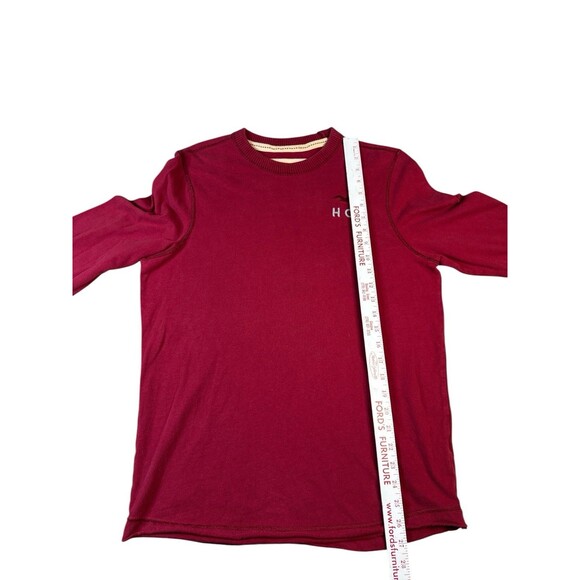 Vintage Hollister Shirt Mens Large Dark Red‎ Logo Pullover Y2K Inspired Preppy - Picture 8 of 9